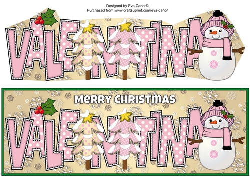 Cute Snowman VALENTINA large dl