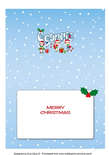 Christmas Fairies with Christmas Stockings GEORGIE 5x7 insert