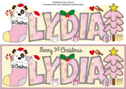 Patch 1st Xmas LYDIA large dl