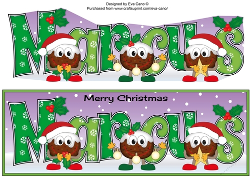 Crazy Christmas Puddings with Christmas decorations MARCUS large dl