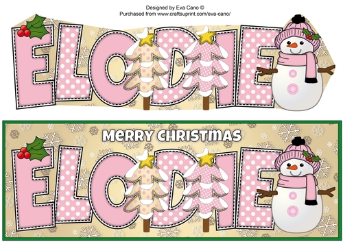 Cute Snowman ELODIE large dl