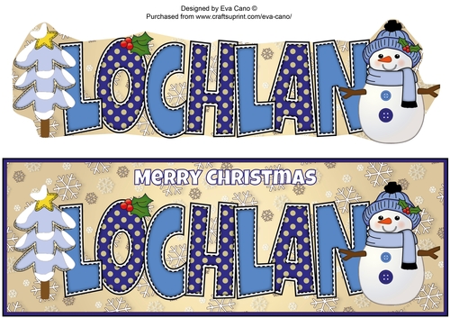 Cute Snowman LOCHLAN large dl