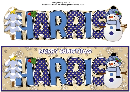 Cute Snowman HARRIS large dl