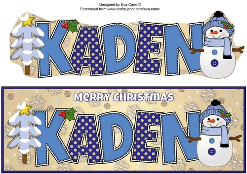 Cute Snowman KADEN large dl