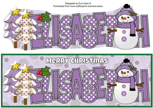Cute Snowman ELISABETH large dl