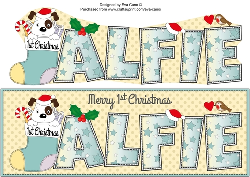 Patch First Christmas ALFIE large dl