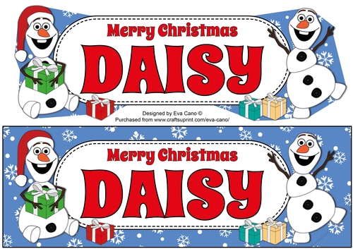 Frozen Snowmen with presents DAISY large dl