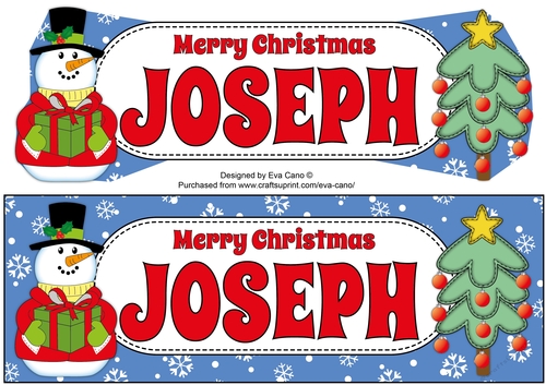 Snowman & Christmas Tree JOSEPH  large dl