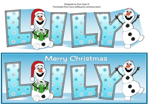 Frozen Snowmen LILY large dl