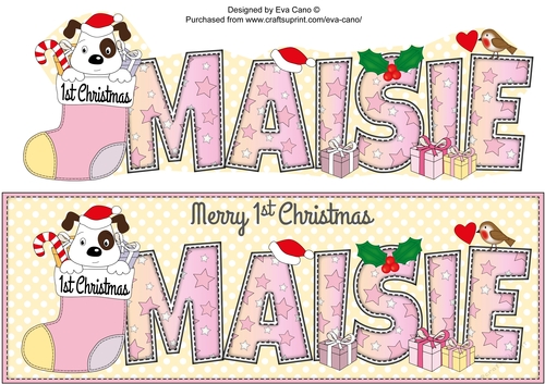Patch 1st Xmas MAISIE large dl 2