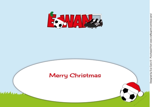 Xmas Football Boots & Football EWAN large dl insert