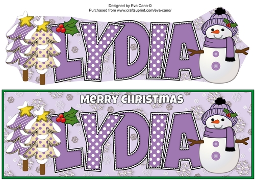 Cute Snowman LYDIA large dl