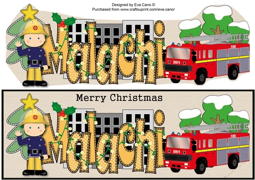 Christmas Fireman Fred MALACHI large dl