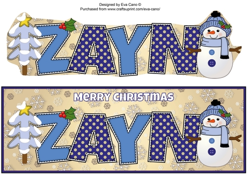 Cute Snowman ZAYN large dl
