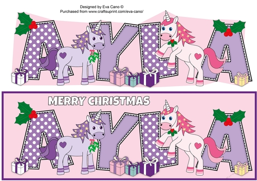 Christmas Unicorns AYLA large dl