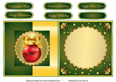 Christmas Bauble Fold Back