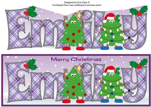 Crazy Christmas Trees decorating themselves EMILY large dl