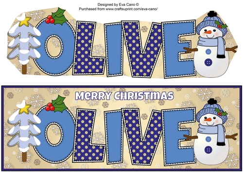 Cute Snowman OLIVE large dl 2