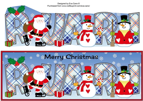 Santa & Snowmen RUARI large dl