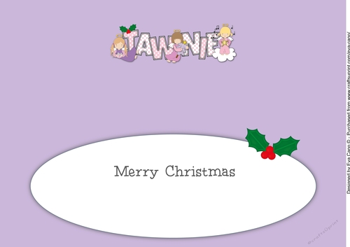 Christmas Angels TAWNIE large dl insert