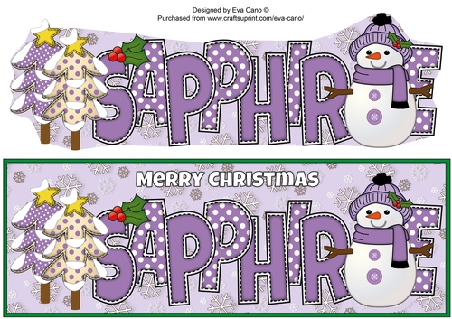 Cute Snowman SAPPHIRE large dl