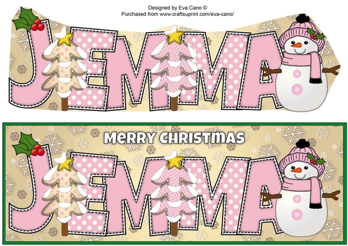 Cute Snowman JEMMA large dl