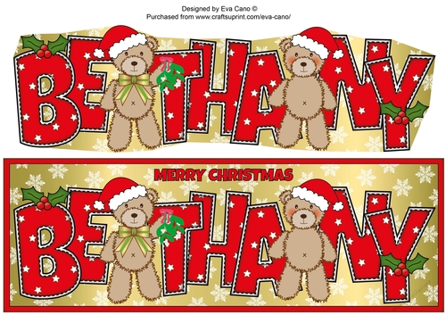 Christmas Teddies BETHANY large dl