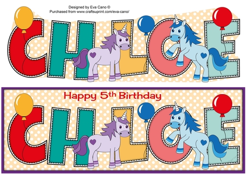Unicorns and Balloons CHLOE 5th large dl