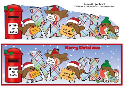 Christmas Robins with letters to Santa MA large dl