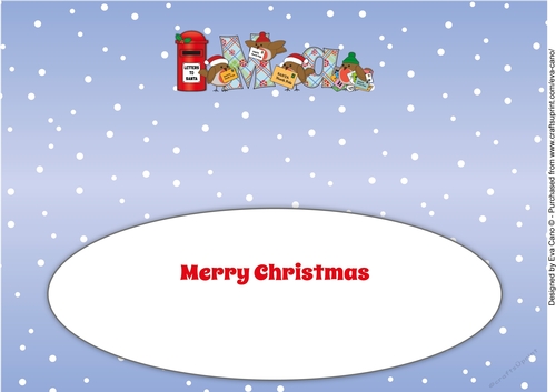 Christmas Robins with letters to Santa MA large dl insert