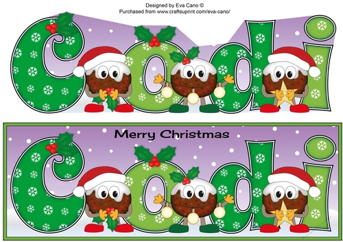 Crazy Christmas Puddings with Christmas decorations CODI large dl