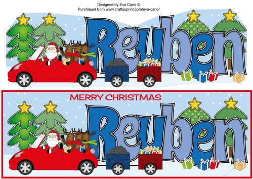 Santas Car & trailers REUBEN large dl