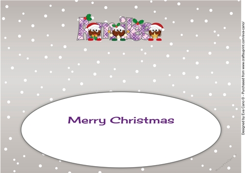 Crazy Christmas Puddings with Christmas decorations AMILEE large dl insert