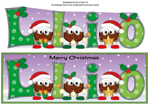 Crazy Christmas Puddings with Christmas decorations LLIO large dl