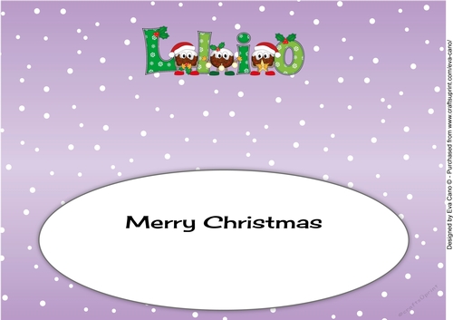 Crazy Christmas Puddings with Christmas decorations LLIO large dl insert