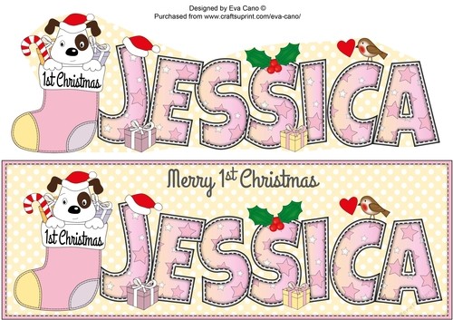 Patch 1st Xmas JESSICA large dl 2