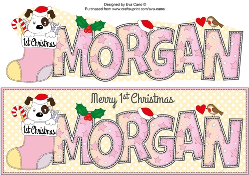 Patch 1st Xmas MORGAN large dl