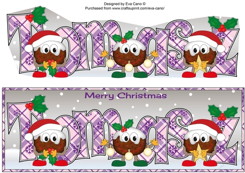 Crazy Christmas Puddings with Christmas decorations TOMASZ large dl