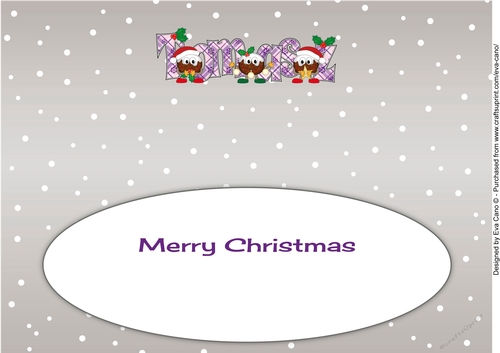 Crazy Christmas Puddings with Christmas decorations TOMASZ large dl insert