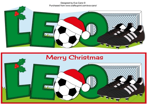 Xmas Football Boots & Football LEO large dl