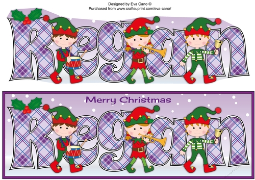 Christmas musical elves REGAN large dl