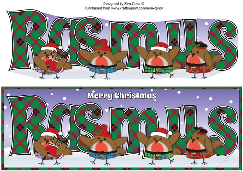 Scottish Christmas Robins RASMUS large dl