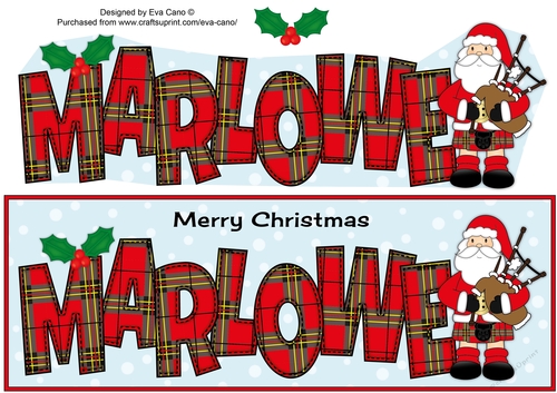 Scottish Santa MARLOWE large dl
