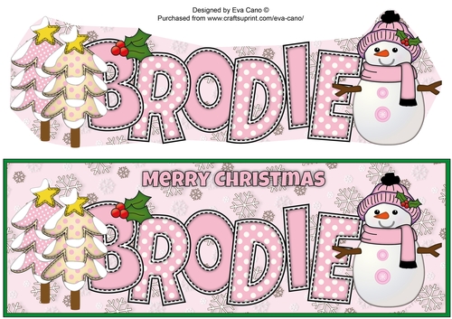 Cute Snowman BRODIE large dl