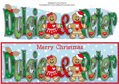 Gingerbread Couple DULCIE & PETER large dl