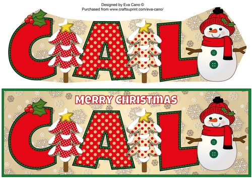 Cute Snowman CAL large dl
