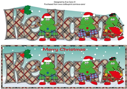 Crazy Scottish Christmas Trees KELLAN large dl