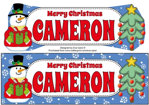 Snowman & Christmas Tree CAMERON large dl