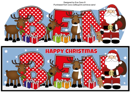 Santa and his Reindeers BEN large dl 2