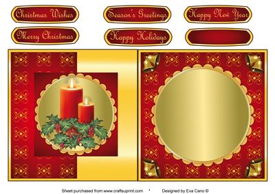 Christmas Candles Fold Back